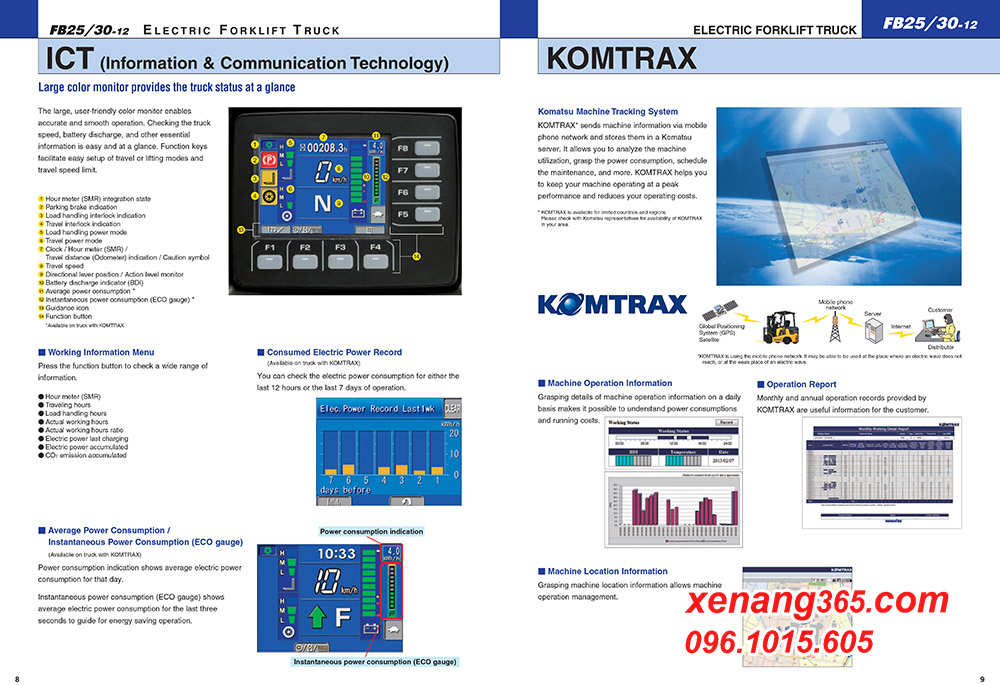 Catalogue xe nâng điện 2.5 tấn Komatsu FB25-12, và 3 tấn FB30-12 Catalogue xe nâng điện 2.5 tấn Komatsu FB25-12, và 3 tấn FB30-12