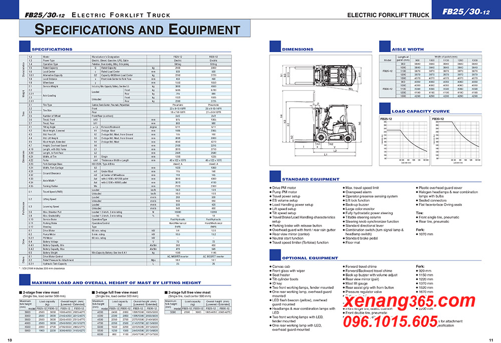 Catalogue xe nâng điện 2.5 tấn Komatsu FB25-12, và 3 tấn FB30-12 Catalogue xe nâng điện 2.5 tấn Komatsu FB25-12, và 3 tấn FB30-12