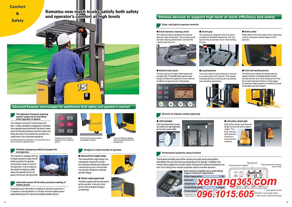 Catalogue xe nâng điện đứng lái 1.5 tấn Komatsu FB15RL-15 Catalogue xe nâng điện đứng lái 1.5 tấn Komatsu FB15RL-15