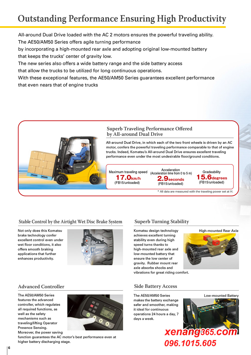 Catalogue xe nâng điện 1.5 tấn Komatsu FB15-12 (AE50 Series, AM50 series) Cataglogue xe nâng điện 1.5 tấn Komatsu FB15-12 (AE50 Series, AM50 series)
