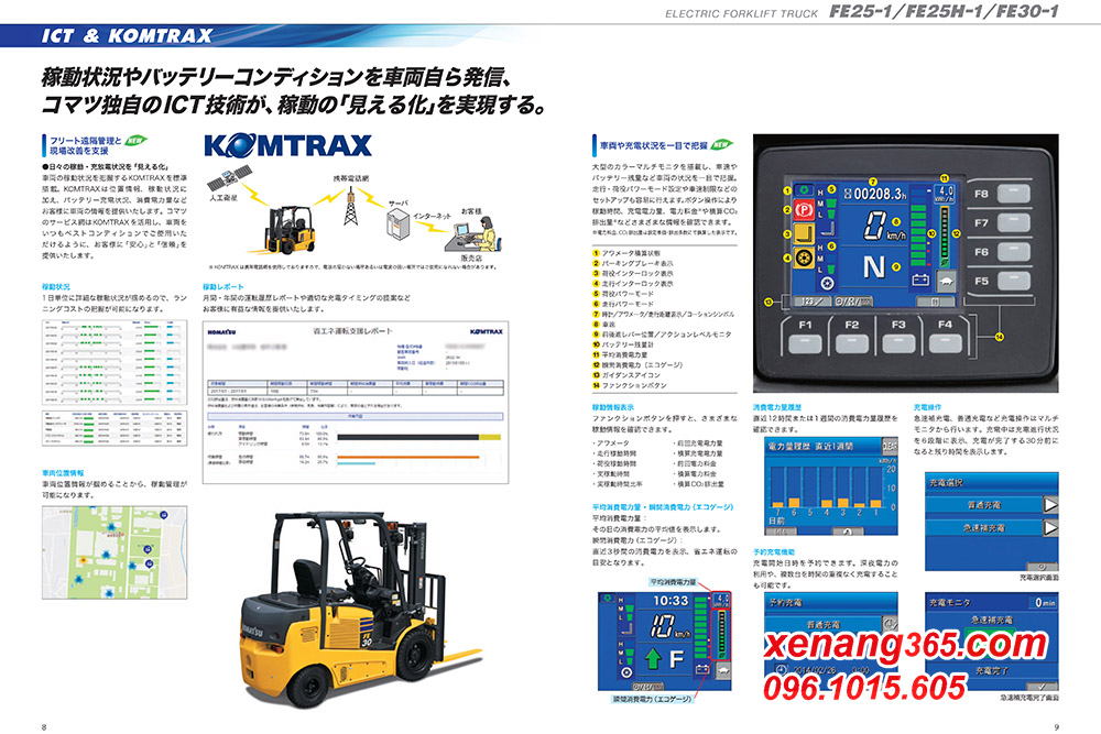 Cataglogue xe nâng điện 2.5 tấn Komatsu FE25-1 và 3 tấn FE30-1 Cataglogue xe nâng điện 2.5 tấn Komatsu FE25-1 và 3 tấn FE30-1