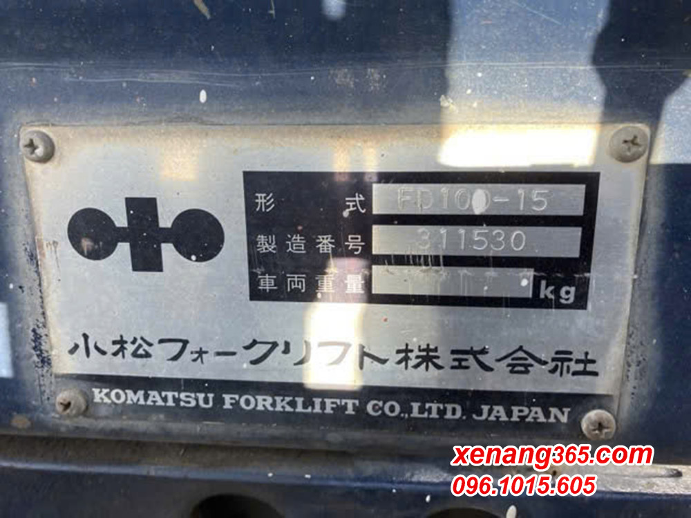 Xe nâng dầu 1 tấn Komatsu FD10D-15 cao 5m tháp chui công Xe nâng dầu 1 tấn Komatsu FD10D-15