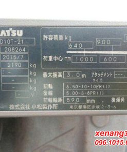 Xe nâng dầu 1 tấn Komatsu FD10T-21 số tự động 2015 Xe nâng dầu 1 tấn Komatsu FD10T-21 số tự động 2015